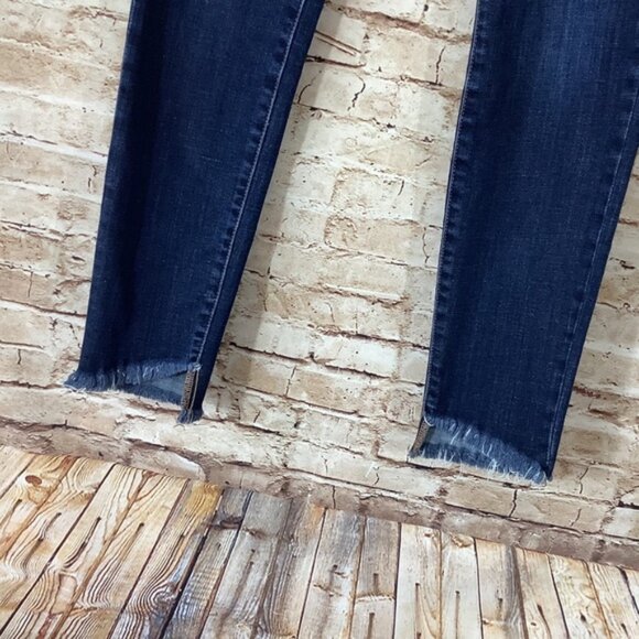 Joe’s Jeans Charlie Hi Rise Skinny Ankle Raw Hem Dark Wash 28 - Picture 3 of 8